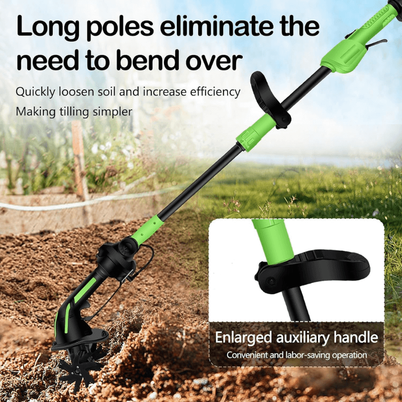 itoolmax 24V cordless tiller cultivator enlarge handle